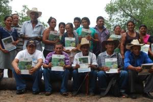 Community members in the Bajo Lempa speak out against tourism development on their lands. Photo: Voices on the Border. 